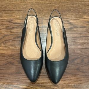 Madewell Margo Leather Slingback Flats